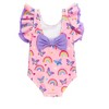 RuffleButts Girls UPF50+ Butterfly One Piece Swimsuit - 2 of 4