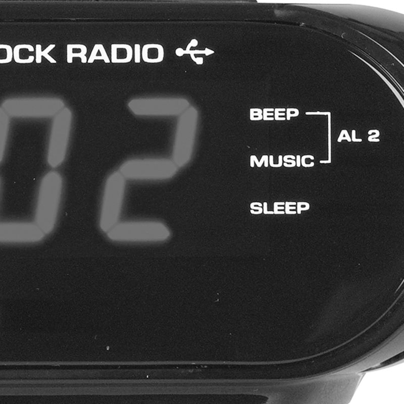 RCA Dual Wake USB Charging Clock Radio, 3 of 5
