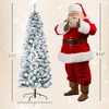 6ft Pre-Lit Snow-Flocked Slim Douglas Fir Artificial Christmas Tree with Realistic Branches, 250 LED Lights and 462 Tips - 3 of 4
