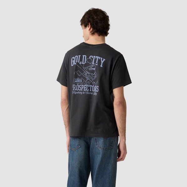 Camiseta Levi's® de manga corta y corte relajado Gold Rush para hombre - Negro/Azul 2