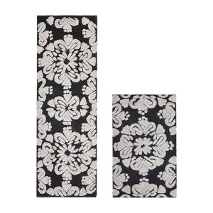 Medallion Collection 2 Piece 100% Cotton Tufted Bathroom Rug Set  with Non-Slip Backing, Machine Washable, Tumble Dry Bath Mat - 1 of 4