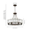 Rennnsan Doralia 24"W 6-Light Drum Crystal Modern Glam Dimmable Chandelier in Gold - 3 of 4