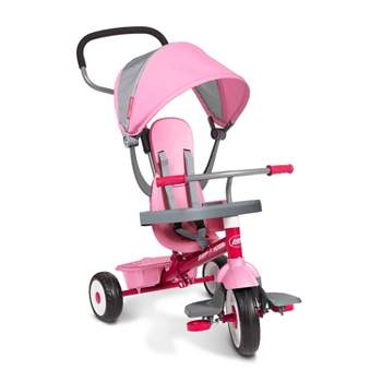 Qaba Tricycle bébé multifonction 4 en 1 poussette / tricycle pour