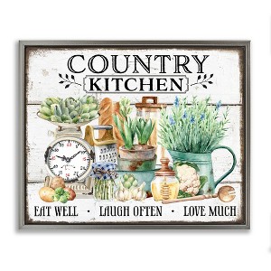 Stupell Industries Country Kitchen Still Life Black Framed Floater Canvas Wall Art - 1 of 4