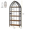 Resenkos Bookshelf, Bookcase Standing Shelf Unts,5-Tier Bookshelf, 74.8" Industrial Curved Bookcase Freestanding Display Shelf Black - 2 of 2