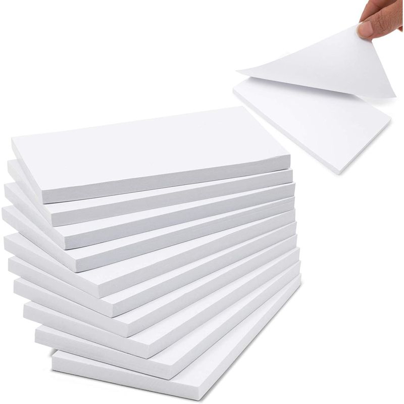 10-Pack Small Blank Note Pads, Plain Writing Notepads, Scratch Pad, 50-Sheet each, 3x5, 1 of 7