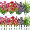 Outdoors 30 Bundles Silk Artificial Flowers with Ferns, UV-Resistant Faux Plant, Spring Summer Decor for Planter Porch Patio Yard - 4 of 4
