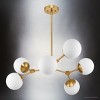 Urban Ambiance Luxury Minimalist Indoor Chandelier,  12-1/2''H x 33-1/2"W x 33-1/2''D,  Brushed Bronze Finish, UHP4624 - 3 of 4