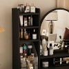 Famapy Makeup Vanity Table Set with Stool and Mirror LED Light Dressr Dressing - image 3 of 4