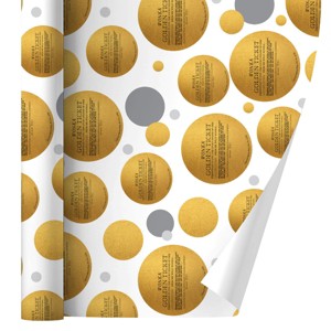 Willy Wonka And The Chocolate Factory Golden Ticket Gift Wrap 30" x 72" - 1 of 4