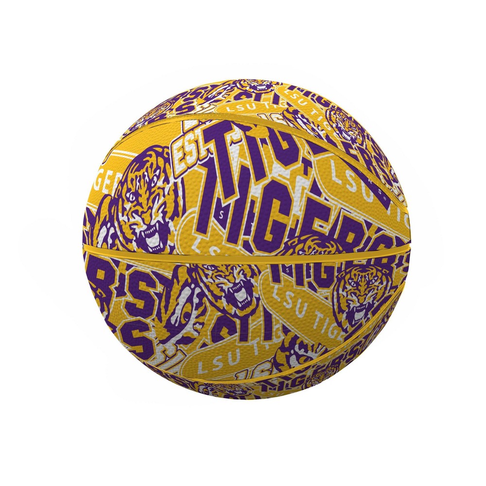 NCAA LSU Tigers Abstract Mini-Size Rubber Basketball