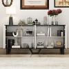 FUFU&GAGA White Modern Storage Compartment Cabinet Table Sideboard Buffet - 2 of 4