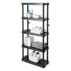 Gracious Living 5 Shelf Adjustable Ventilated Medium Duty Shelving Unit 14 x 32 x 72" Organizer System for Home, Garage, Basement, and Laundry, Black - 3 of 4
