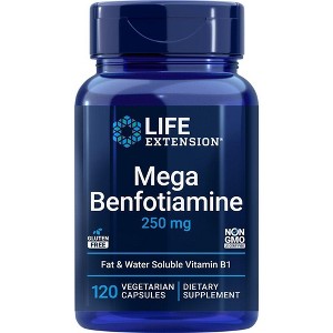 Mega Benfotiamine by Life Extension  -  120 Vegetarian Capsules - 1 of 2