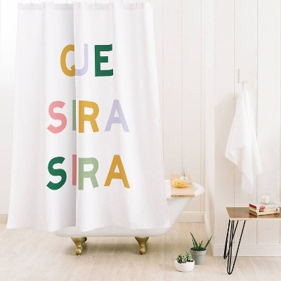 Fimbis 'Que Sera Sera' Shower Curtain Cream - Deny Designs