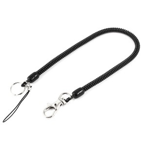 Unique Bargains Lobster Clasp Plastic Coiled Strap Lanyard Keychain 15.7 Inch Long - 1 of 4
