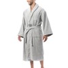 Alpine Swiss Pure Cotton Mens Terry Cloth Bathrobe Super Absorbent Spa Robe - 4 of 4