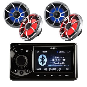 Wet Sounds WS-MC-1 Media Center + 2 Pairs 65ic-S RGB XS-Series 6.5" Speakers - 1 of 4
