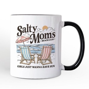 Salty Moms Beach Club Mug, Retro Summer Gift | OrnamentallyYou - 1 of 4