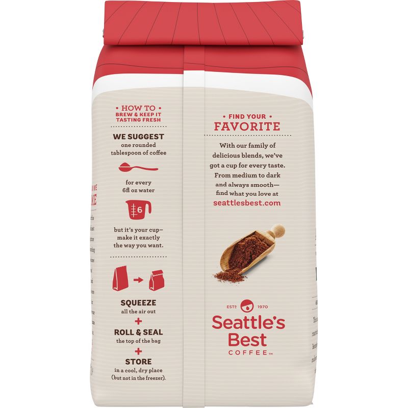 Seattle&#39;s Best Coffee Post Alley Blend Dark Roast Ground Coffee -12oz Bag, 4 of 5