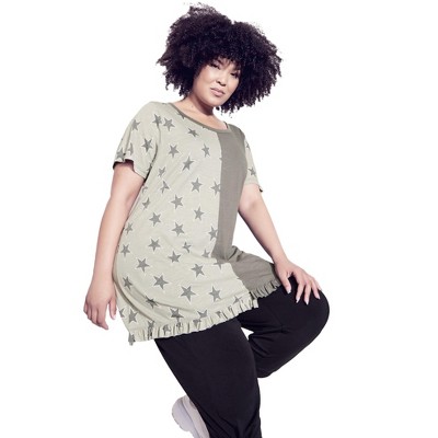 Avenue Women's Plus Size Mave Splice Tunic