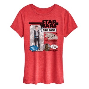 Women's - Star Wars - Han Solo Action Figure Short Sleeve Graphic T-Shirt - 1 of 4
