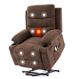 Multifunctional Heated Massage Sofa Recliner, 135° Max Recline with Cup Holder & Storage for Living Room, Bedroom - 1 of 4