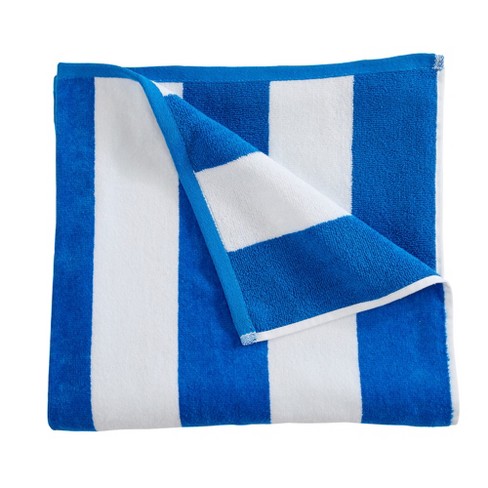 Blue striped beach discount towels