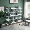 5 Tier Bookcase Home Office Open Bookshelf, Vintage Industrial Style Shelf with Metal Frame, MDF Board - 3 of 4