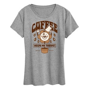 Women's - Instant Message - Coffee Helps Me Thrive Short Sleeve Graphic T-Shirt - 1 of 4