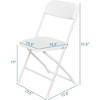 SUGIFT 6 Pack Plastic Folding Chair Outdoor Indoor White Folding Chairs, 350lbs Capacity - image 4 of 4