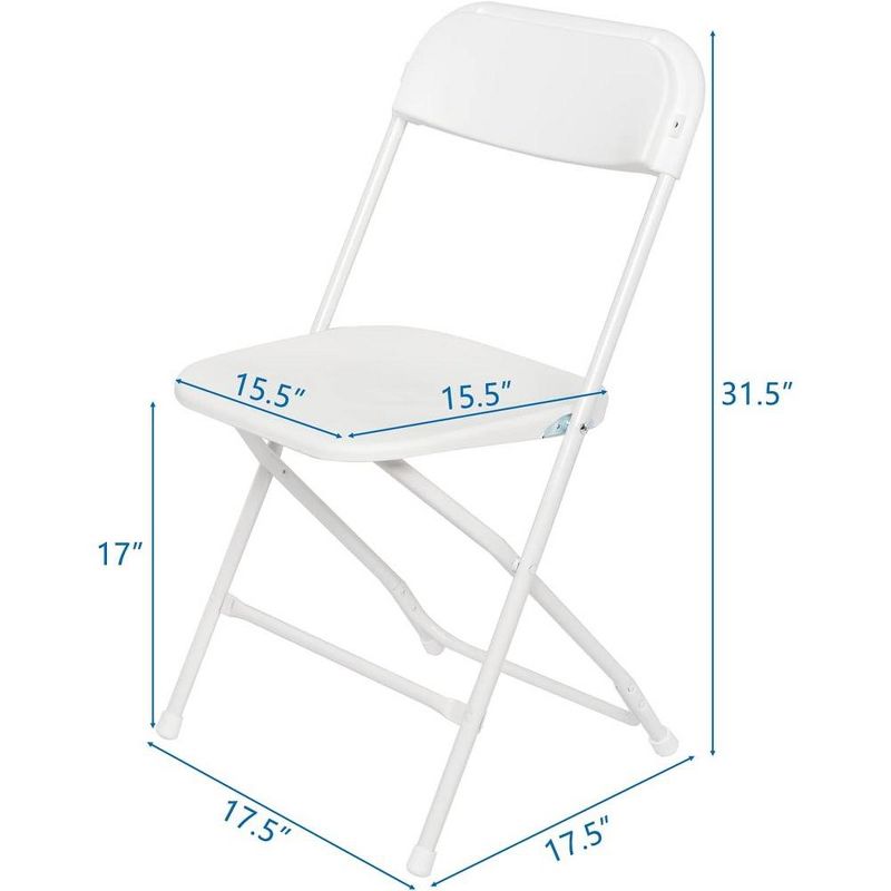 SUGIFT Folding Chairs 10 Pack Plastic Folding Chair for Outdoor Indoor Use 350lb Weight Capacity, 3 of 9