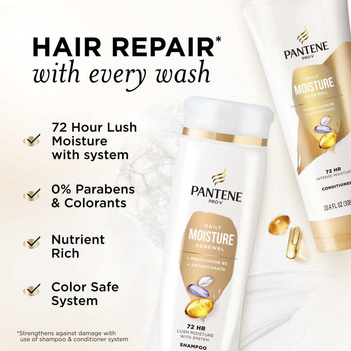 Набор Pantene Pro-V Daily Moisture Renewal: шампунь и кондиционер, 22.4 fl oz — фото 2