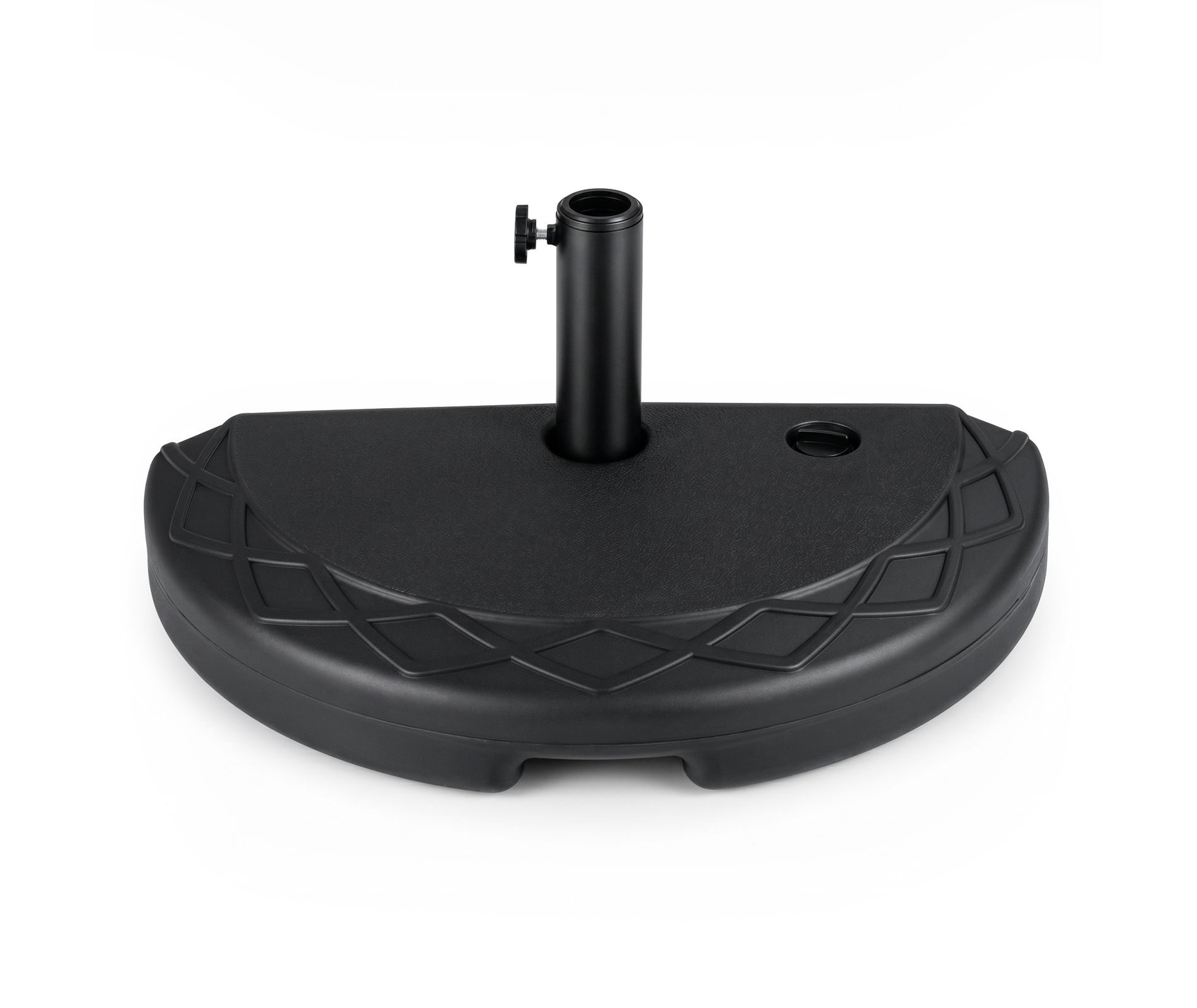 Costway Half Round Patio Umbrella Base with Pattern & Handle Fits 1.5”-1.9” Pole Diameters