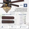 Kviflon 52 inch Crystal Ceiling Fan with Light - 3 of 4