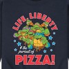 Men's - Teenage Mutant Ninja Turtles - Life Liberty Pursuit Of Pizza Graphic Fleece Sweatshirt - 2 of 4