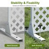 Lirago Metal Outdoor Privacy Screen Arched Top Freestanding Patio Decorative Screens 72"x35" White - 2 of 4