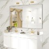 Apmir Rectangular Aluminum Alloy Framed and Tempered Glass Wall Bathroom Vanity Mirror in Matte Black/ Gold/ Silver/ Brown - 2 of 4