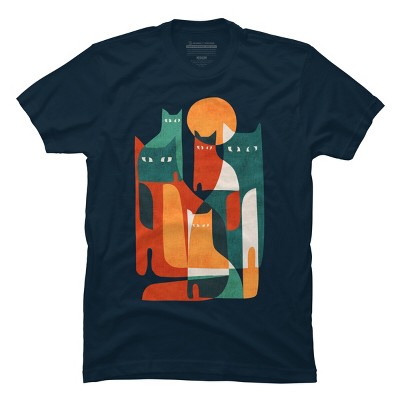 Men's Design By Humans Cat Cat Cat By radiomode T-Shirt