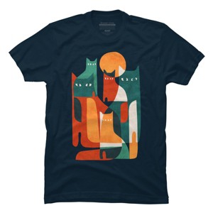 Men's Design By Humans Cat Cat Cat By radiomode T-Shirt - 1 of 4