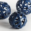 Plum & Post Alicia Orb Small - Navy Blue Ceramic Decorative Accent - 4 of 4