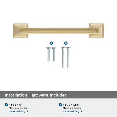 Champagne Bronze 3-3/4" Modern Cabinet Bar Pull
