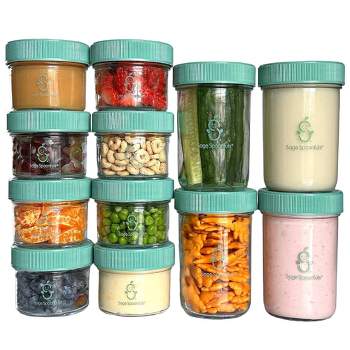 Sage Spoonfuls Glass Baby Food Storage Containers - 12pk