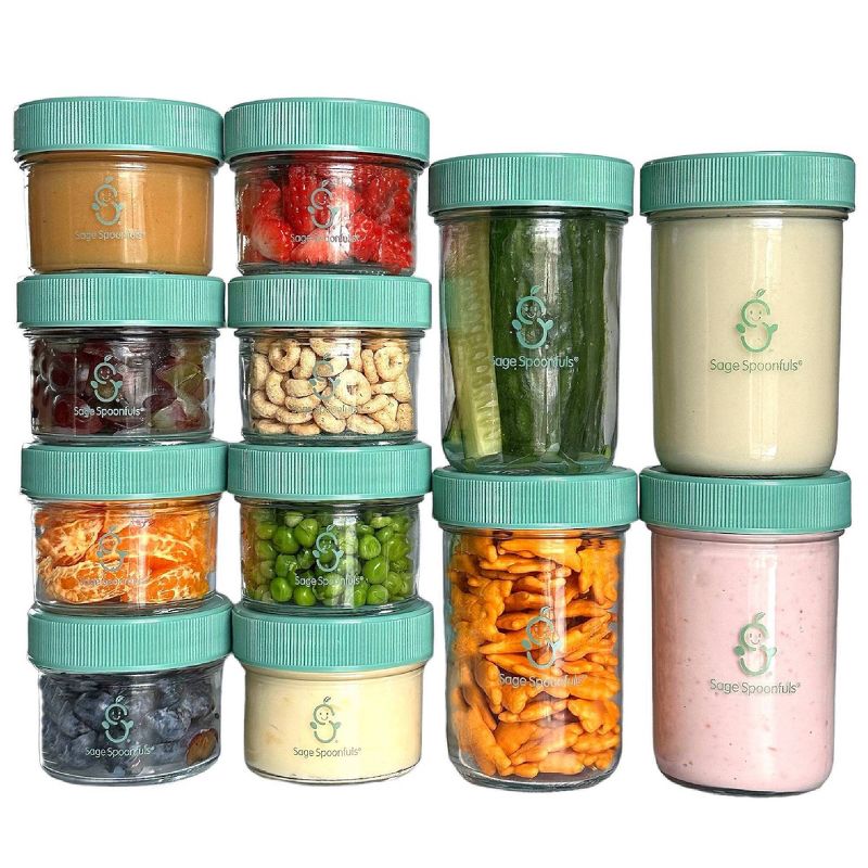 Sage Spoonfuls Glass Baby Food Storage Containers - 12pk, 1 of 12