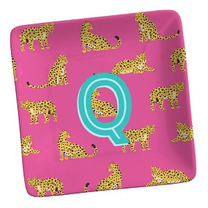 Personalization Mall Animal Print Initial Personalized Ring Dish Cheetah - 1 of 2