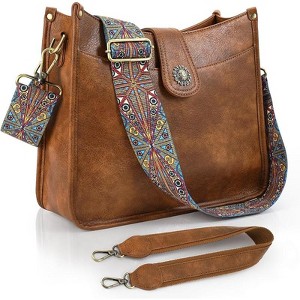 Crossbody Bags For Women Trendy, Vegan Leather Hobo Purse Shoulder Handbag - 1 of 4