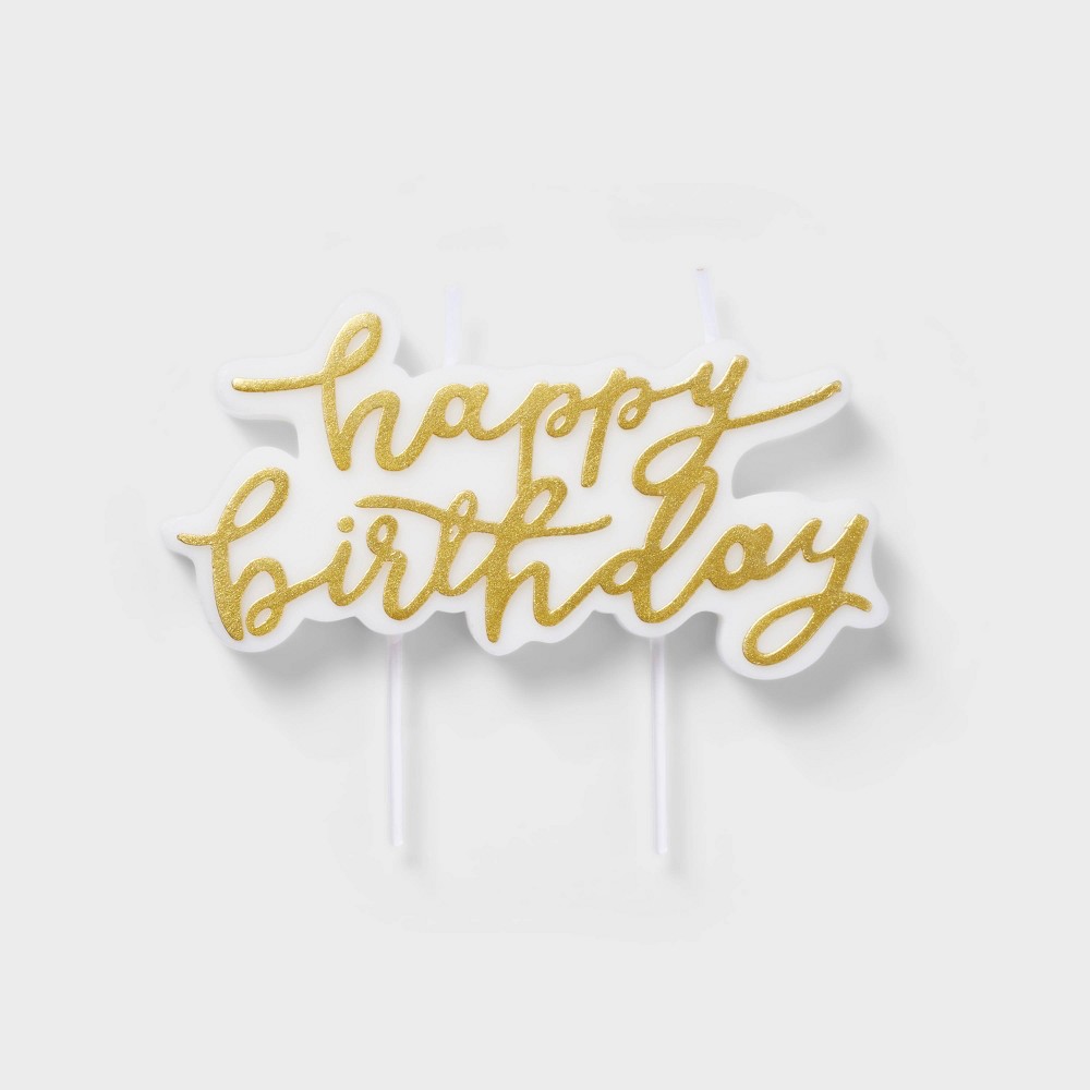 Photos - Other Jewellery Gold Happy Birthday Candle - Spritz™