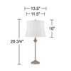 360 Lighting Lynn Country Cottage Buffet Table Lamps 26 3/4" High Set of 2 Beige Wood White Drum Shade for Bedroom Living Room Bedside Nightstand Kids - 4 of 4