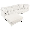 KTMBDW 110.5" L-Shaped Modular Sectional Sofa, 4 Seat Modular Couch with Storage, Memory Foam, Convertible Sectional Couches for Living Room, Beige - 3 of 4