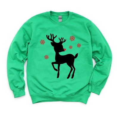 Simply Sage Market Women's Graphic Sweatshirt Rudolph Reindeer